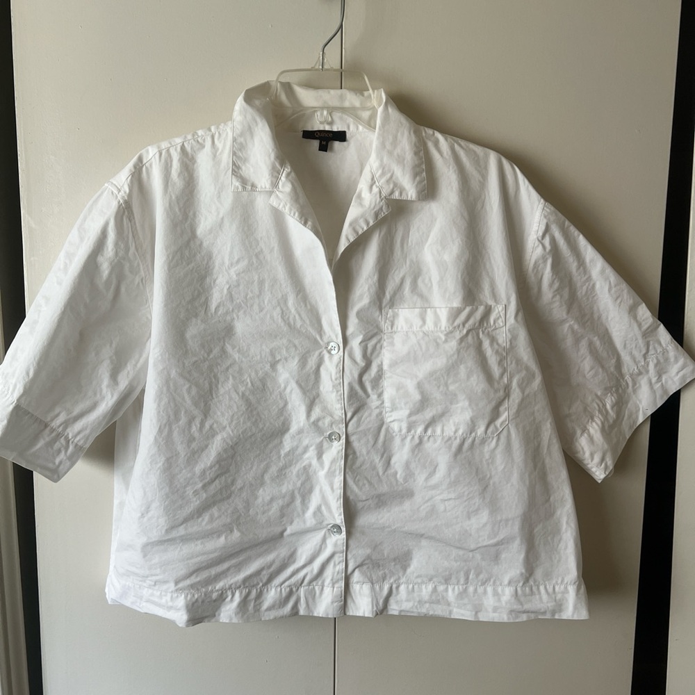 Quince Crisp White Collared Shirt